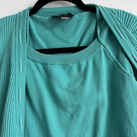 Vintage turquoise blue tie up cardigan - Picture 5 of 6